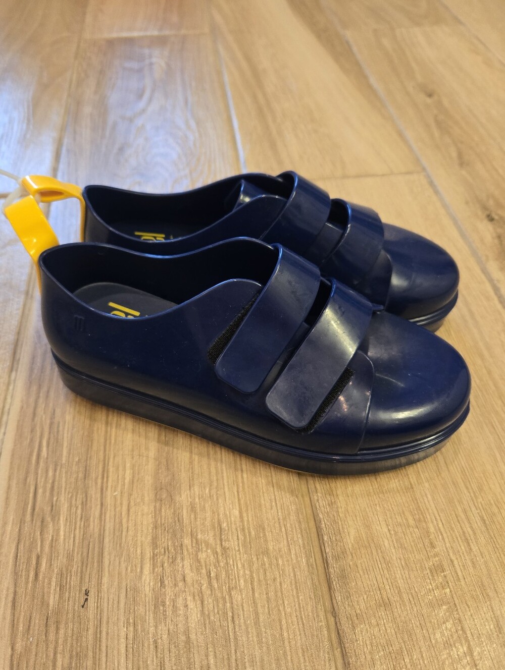 NWOT Mini Melissa Blue & Yellow Sneakers, 2 - Picture 2 of 7